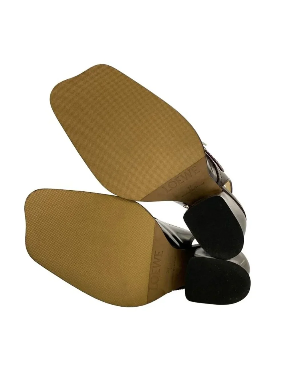 Loewe Sandals Onda Dark Brown Slingback Leather